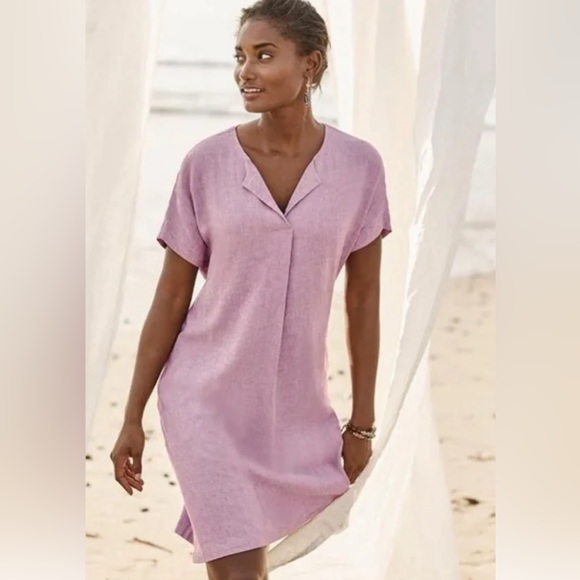 J. Jill Dresses & Skirts - J. Jill Pure Jill Linen V-neck Tunic Shirt Dress